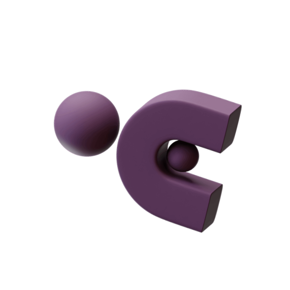 3D illustration of a purple magnet